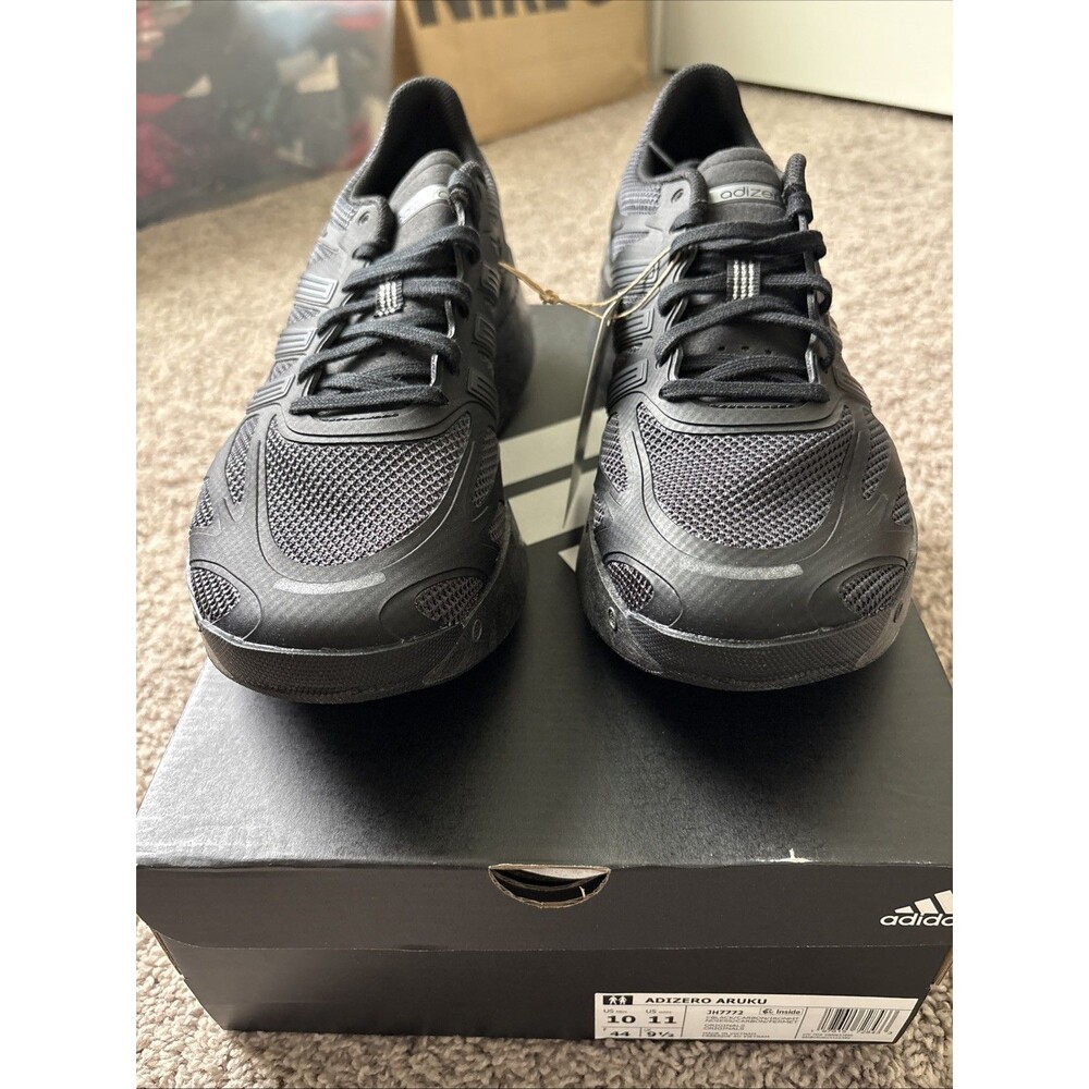 adidas Adizero Aruku Core Black Carbon Men Size 10 Running Jogging Shoes JH7772